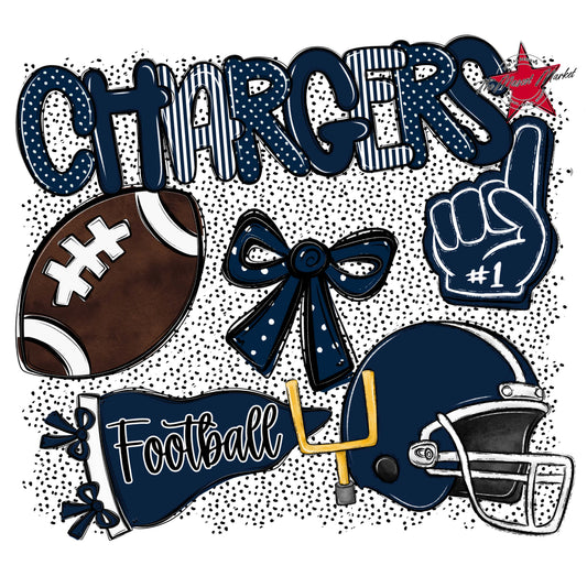 Chargers Football Spirit-Navy