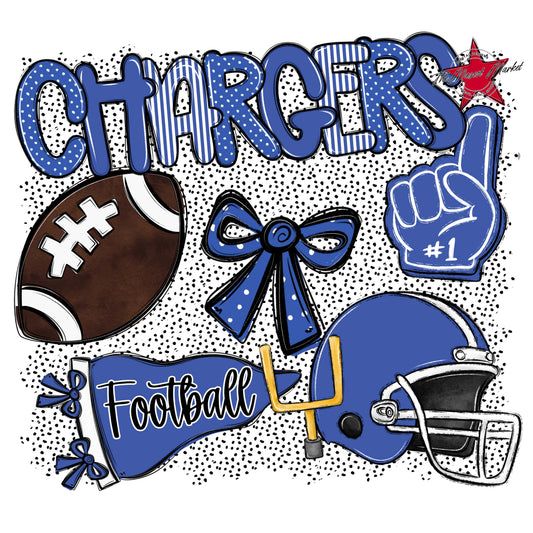 Chargers Football Spirit-Off Blue
