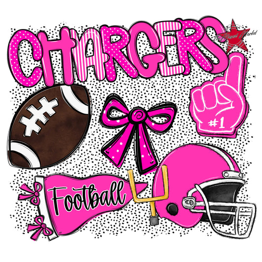 Chargers Football Spirit-Pink