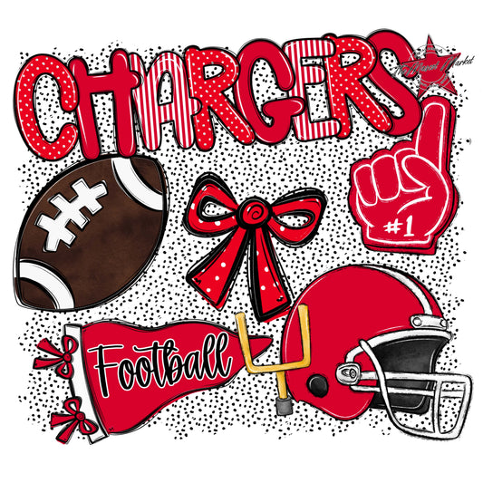 Chargers Football Spirit-Red