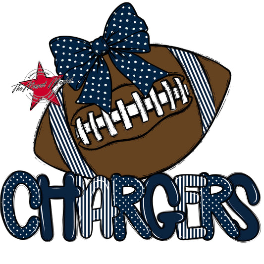 Chargers Football Spirit Design-Navy