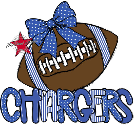 Chargers Football Spirit Design-Off Blue