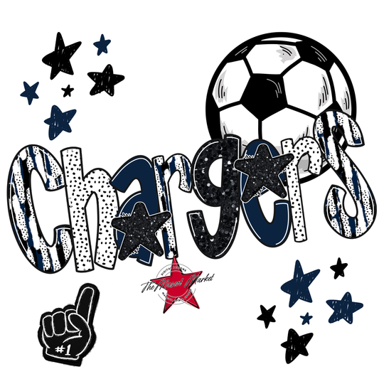 Chargers Soccer Scrape-Navy