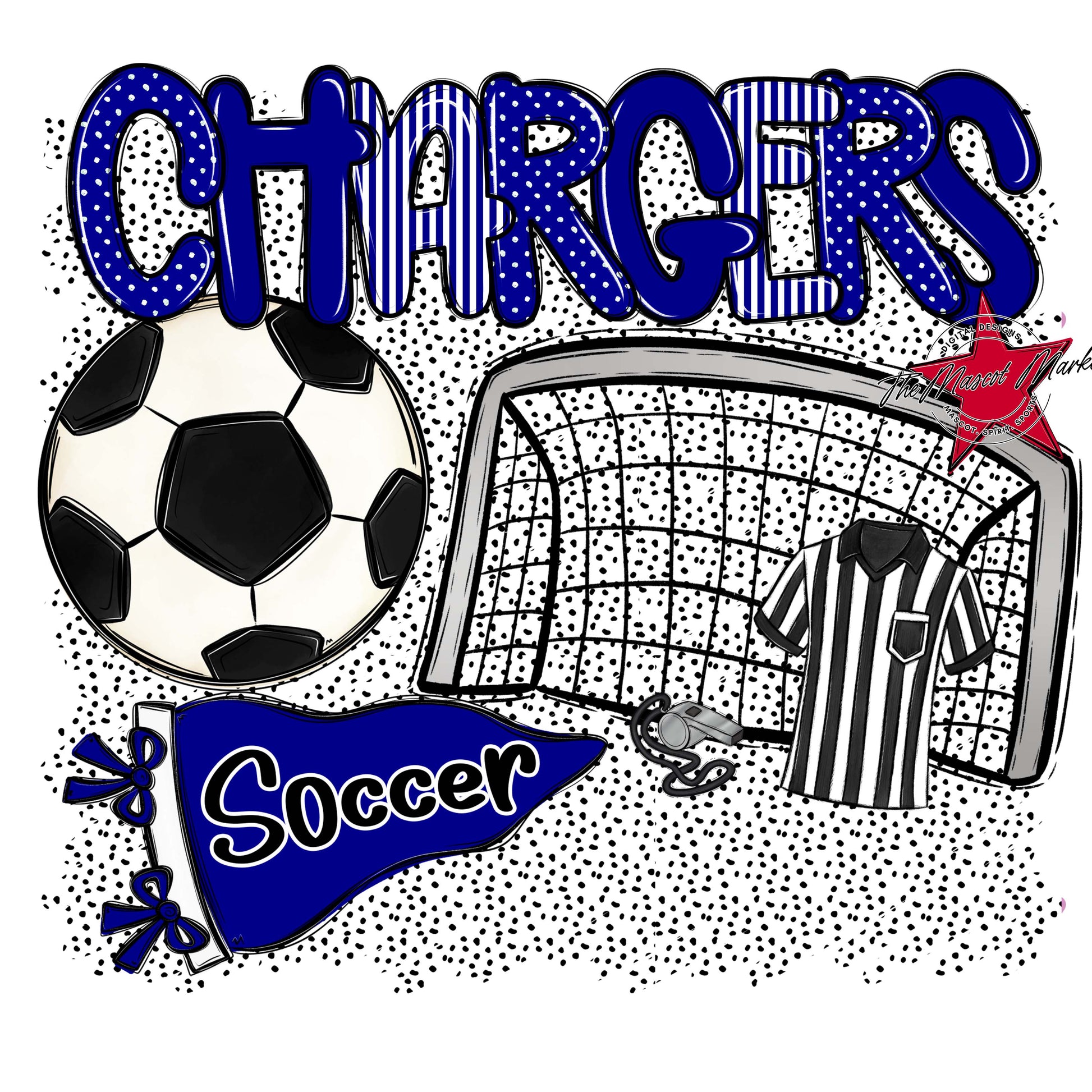 Chargers Soccer Spirit-Blue