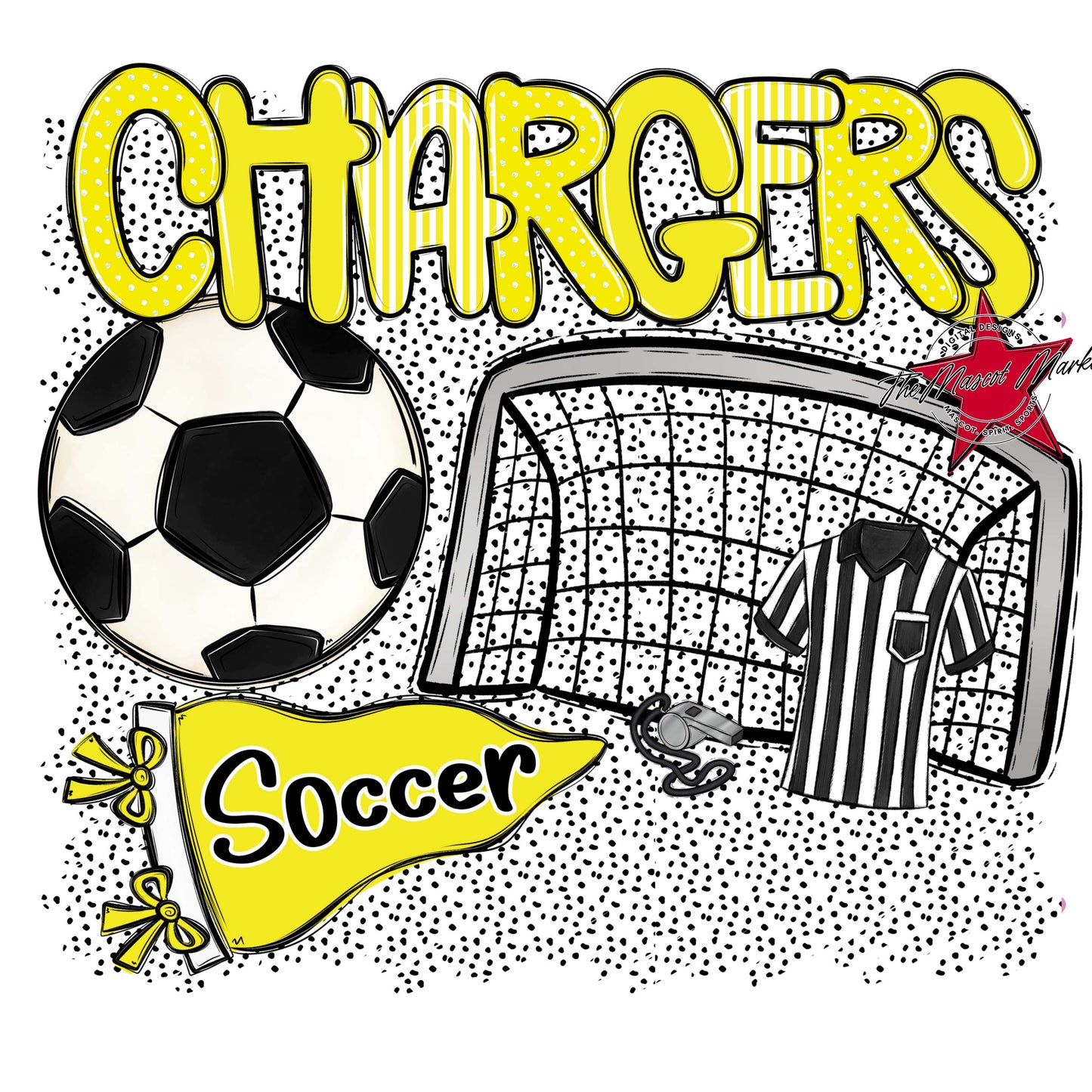 Chargers Soccer Spirit-Bright Yellow