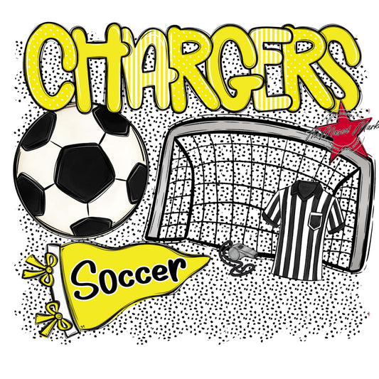 Chargers Soccer Spirit-Bright Yellow
