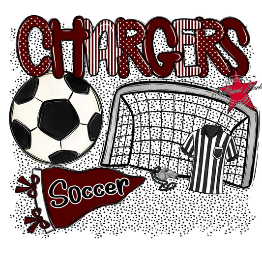 Chargers Soccer Spirit-Maroon