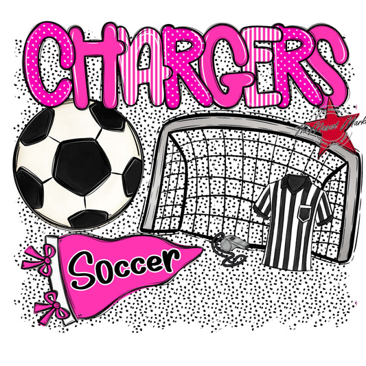 Chargers Soccer Spirit-Pink