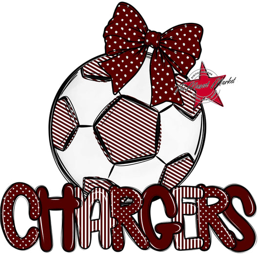 Chargers Soccer Spirit Design-Maroon