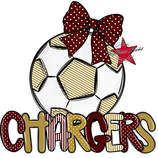 Chargers Soccer Spirit Design-Maroon & Gold