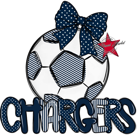 Chargers Soccer Spirit Design-Navy