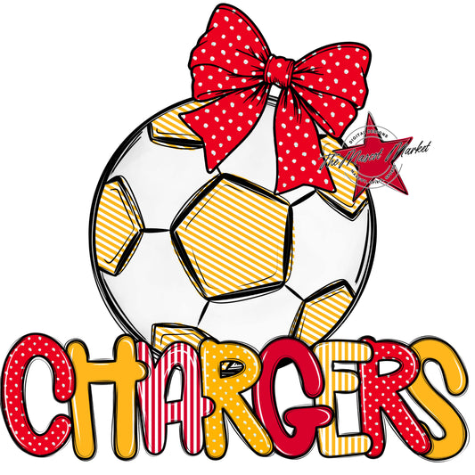 Chargers Soccer Spirit Design-Red & Yellow