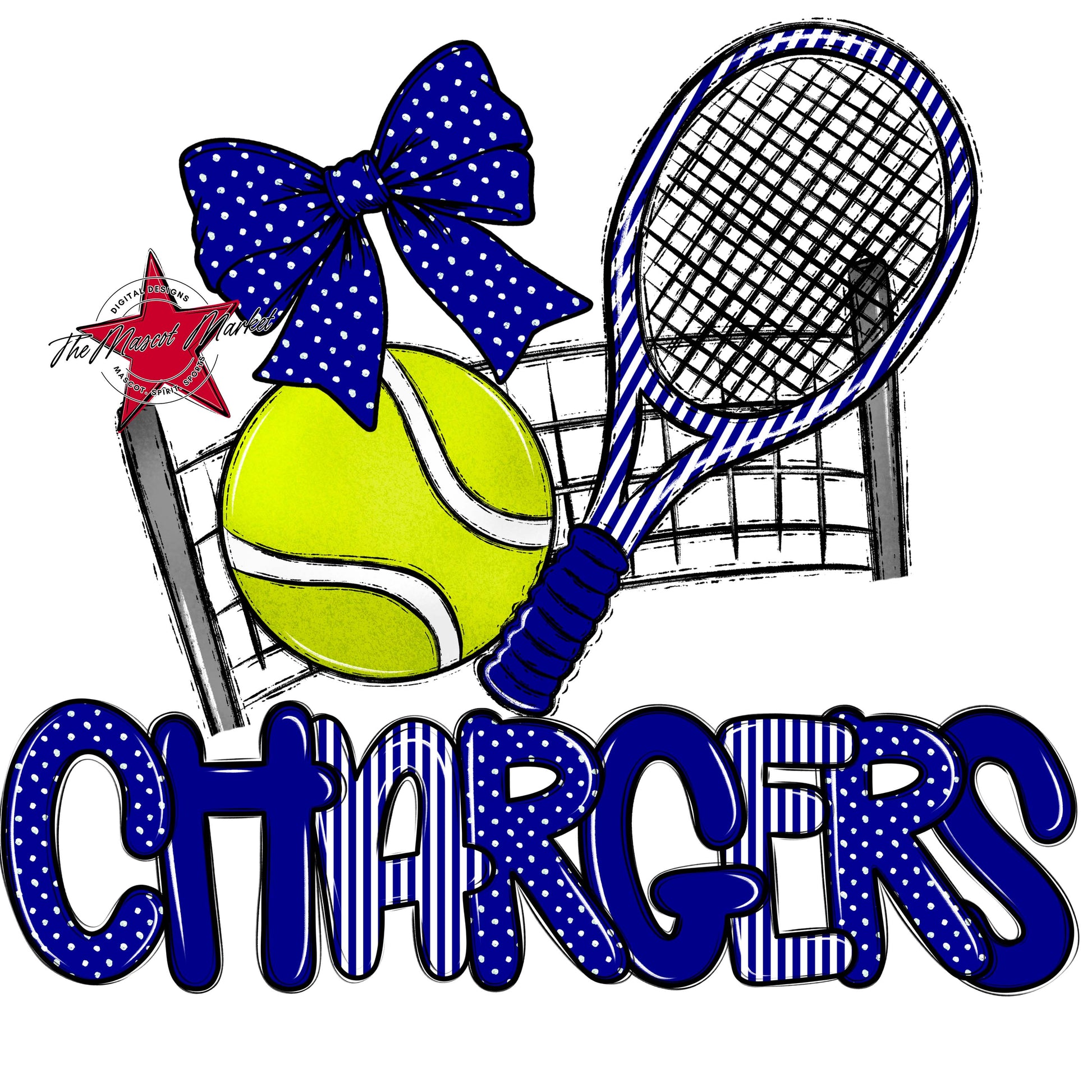 Chargers Tennis Spirit Design-Blue