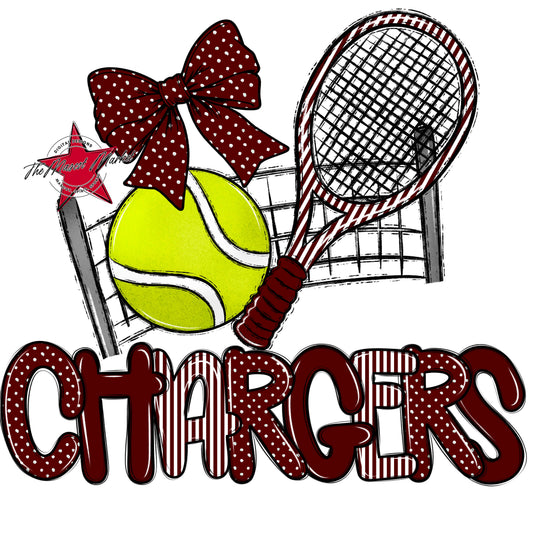 Chargers Tennis Spirit Design-Maroon
