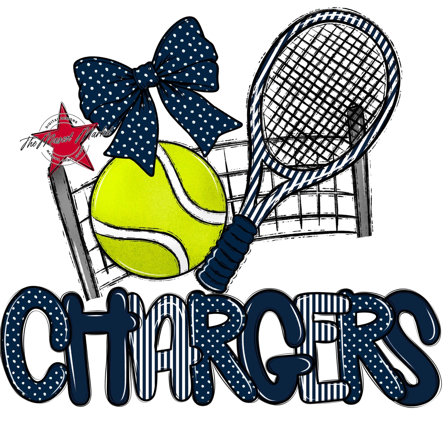 Chargers Tennis Spirit Design-Navy