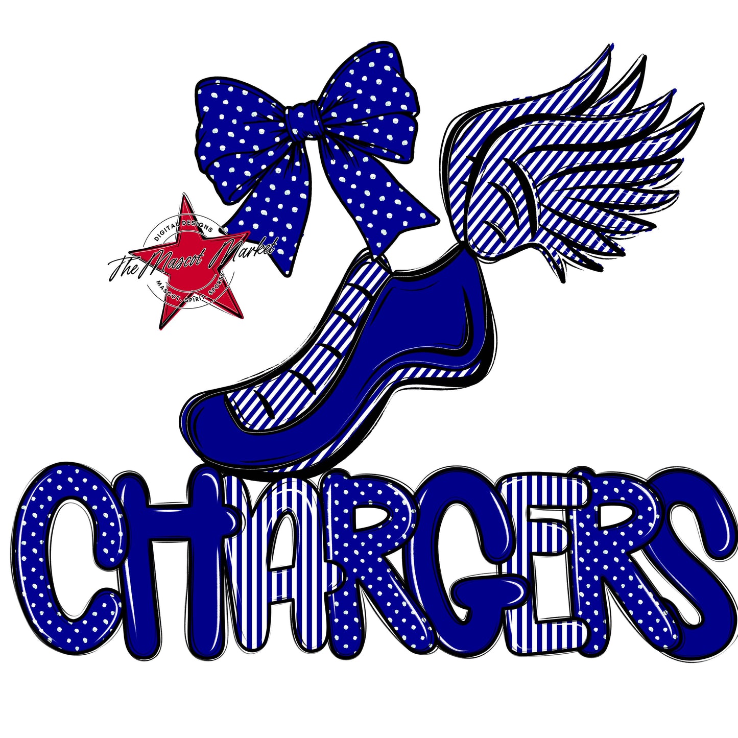 Chargers Track Spirit Design-Blue