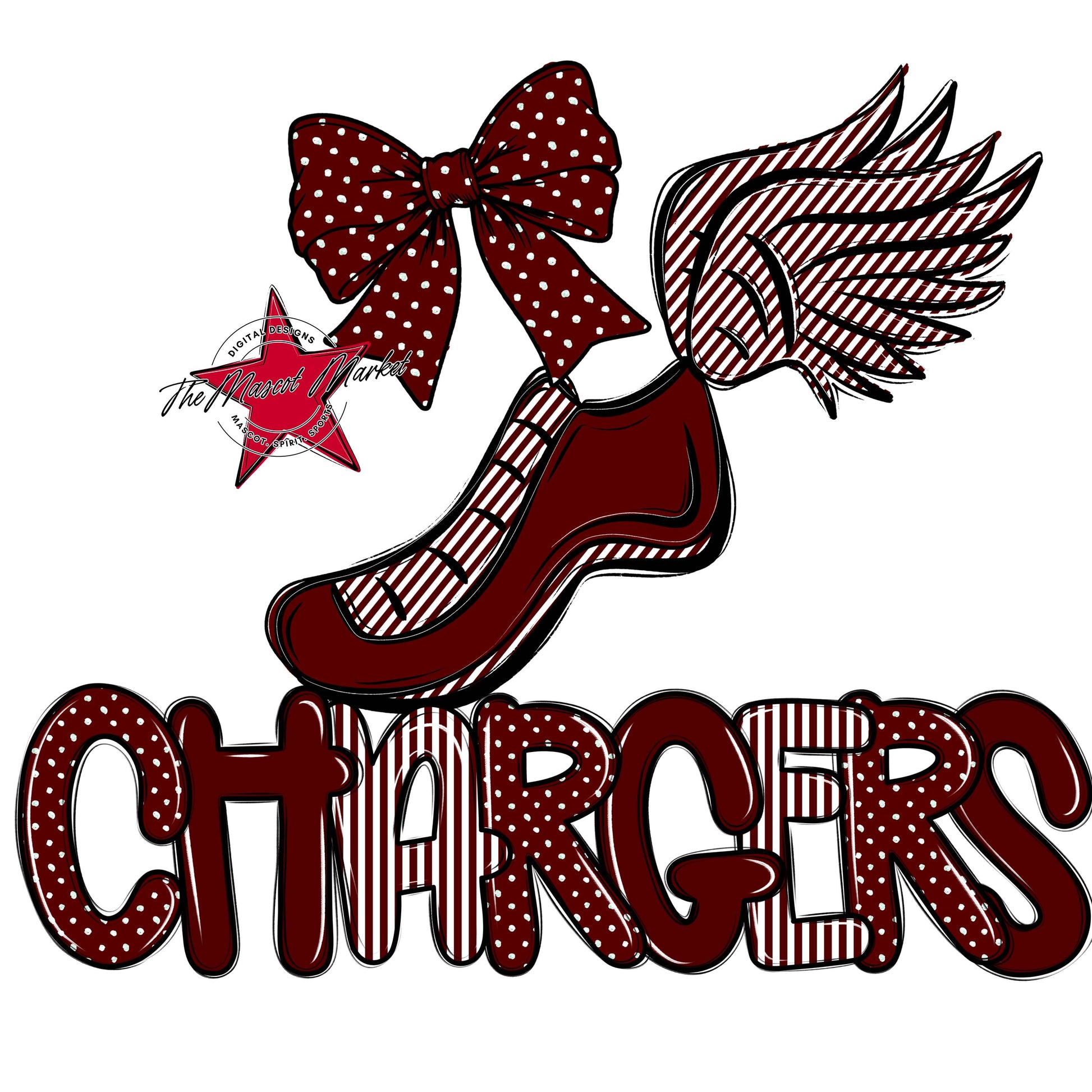 Chargers Track Spirit Design-Maroon