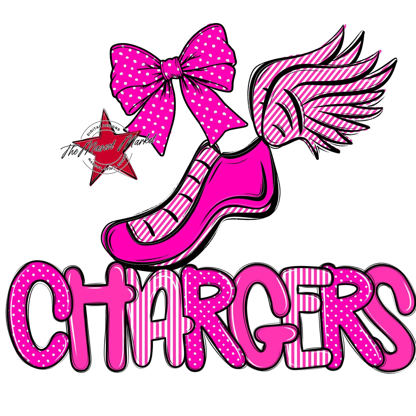 Chargers Track Spirit Design-Pink