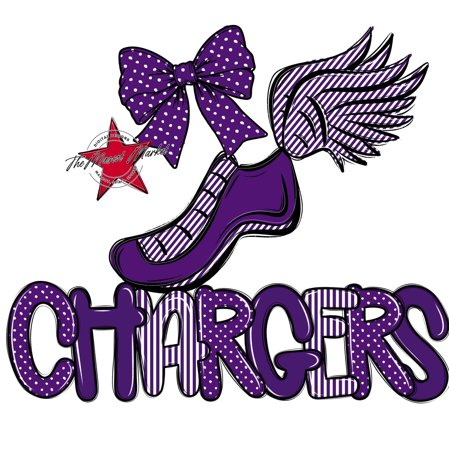 Chargers Track Spirit Design-Purple