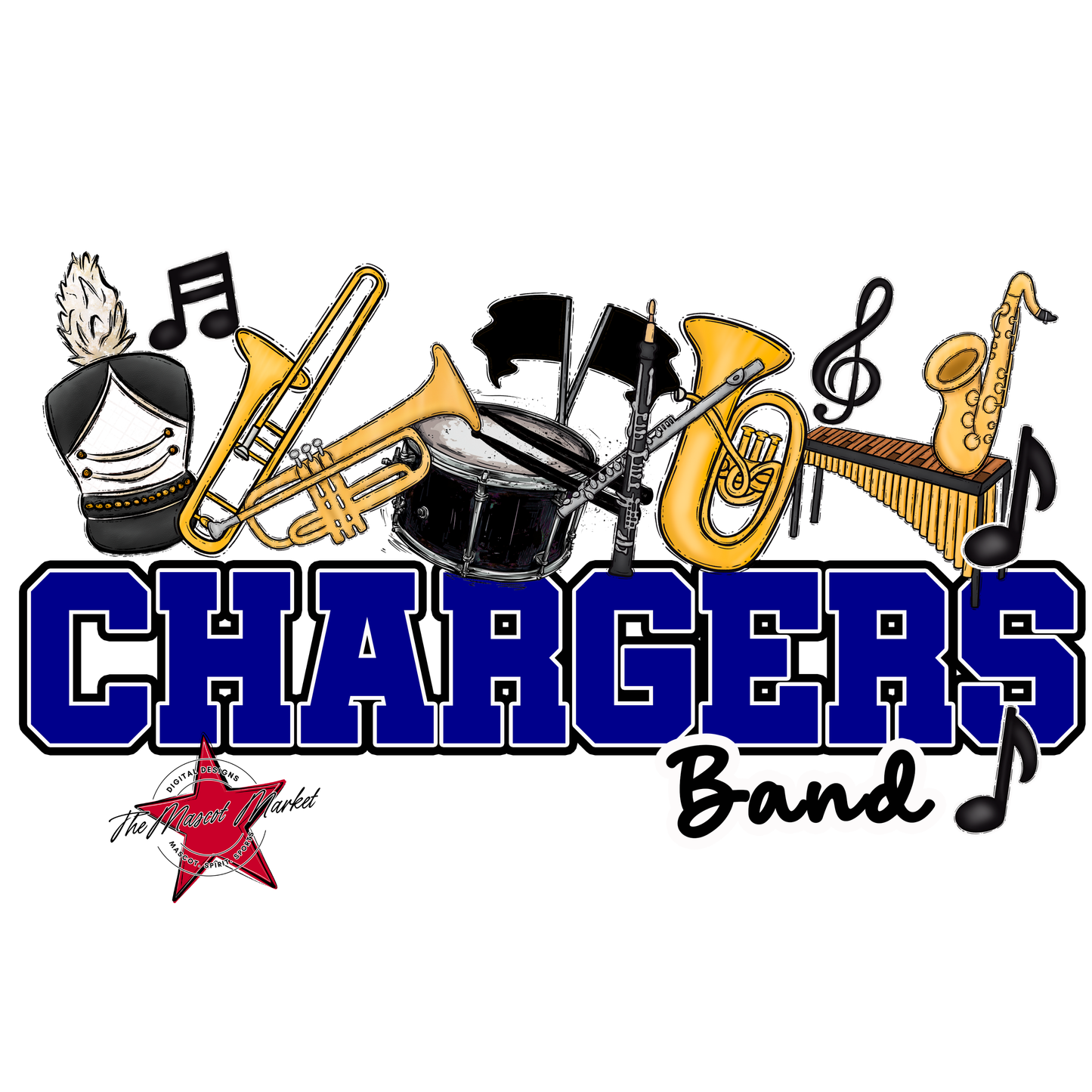 Chargers Varsity Band-Blue