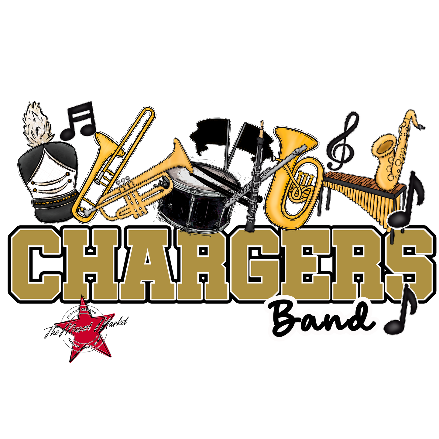 Chargers Varsity Band-Gold