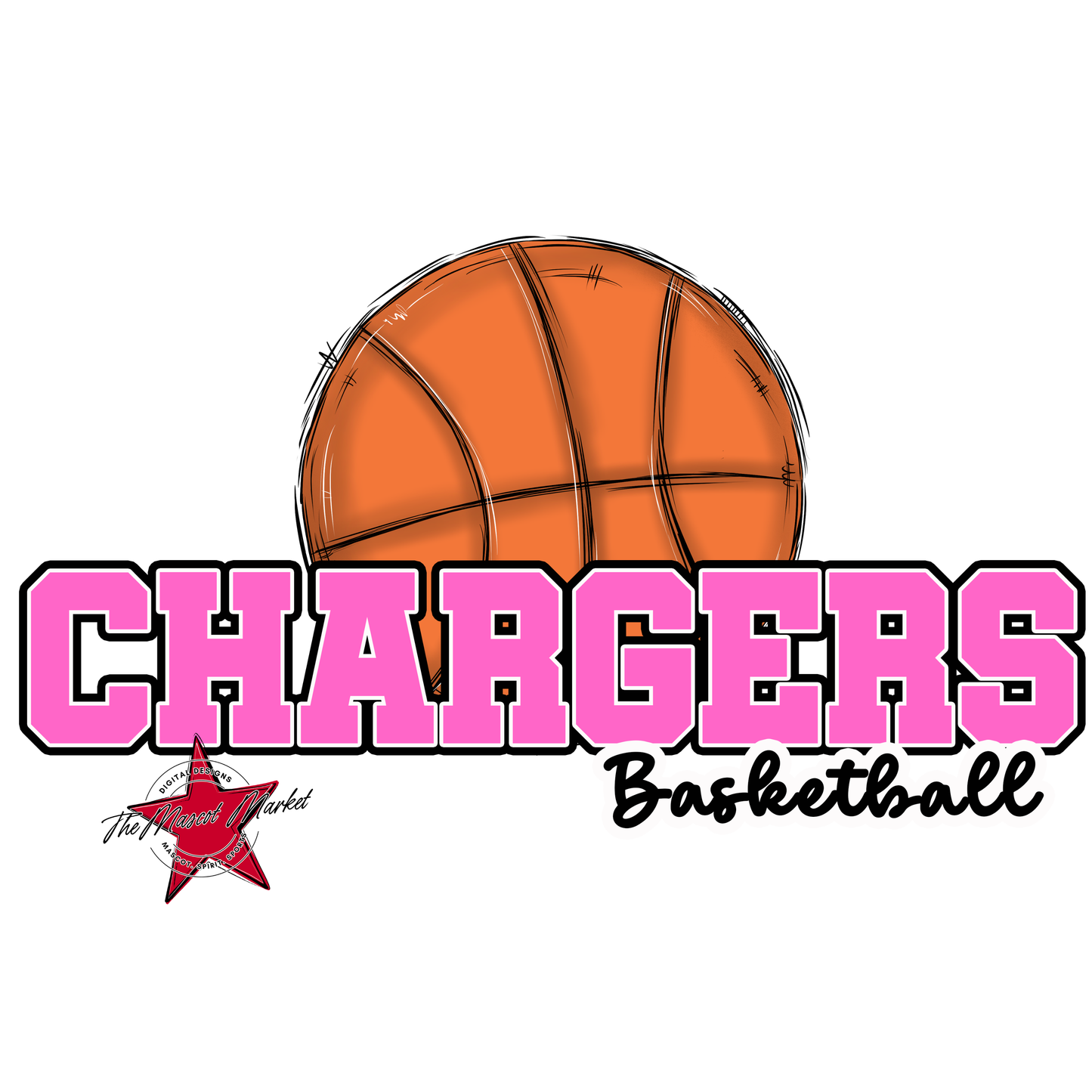 Chargers Varsity Basketball-Baby Pink