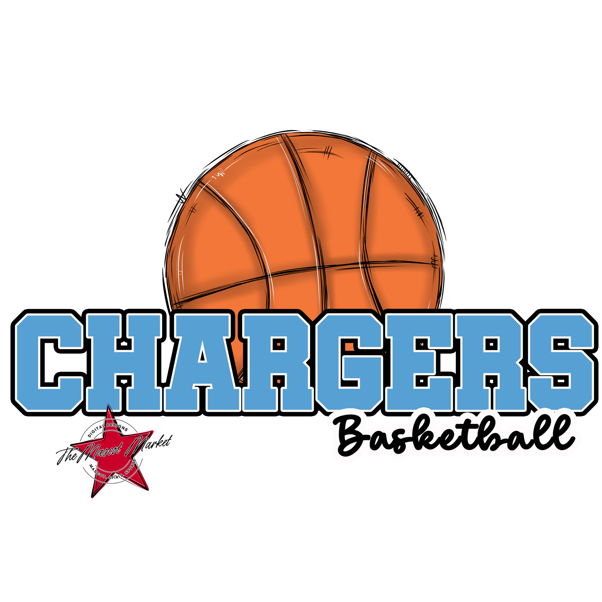 Chargers Varsity Basketball-Carolina Blue