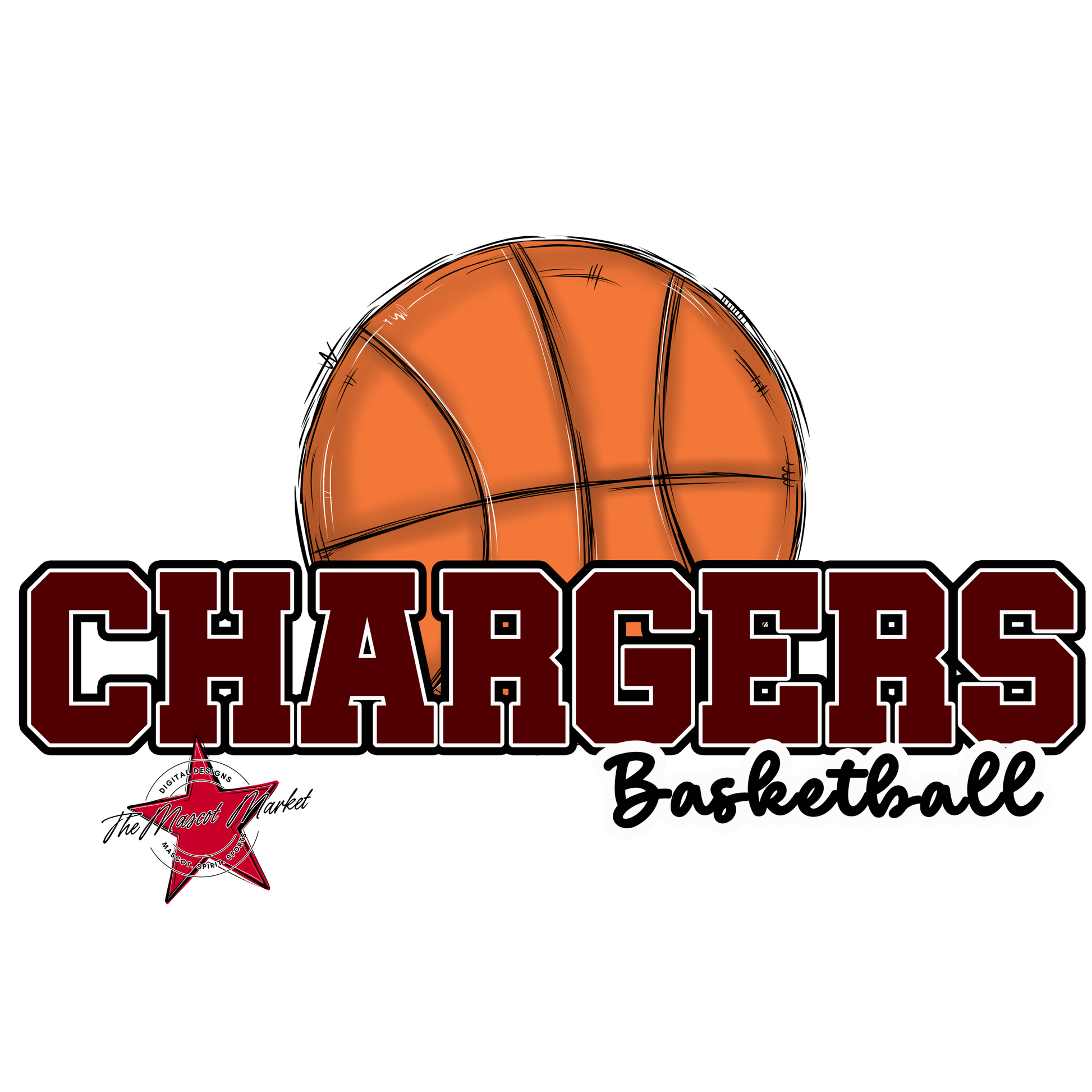 Chargers Varsity Basketball-Maroon