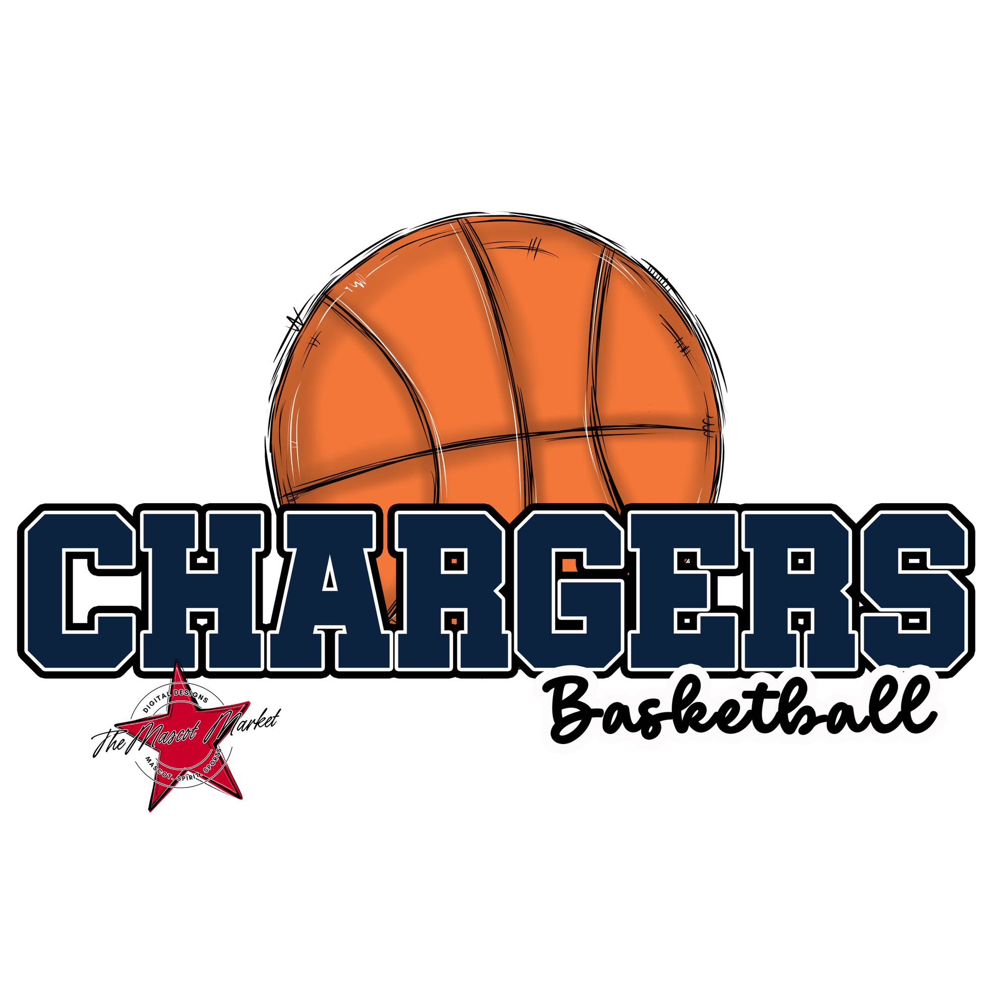 Chargers Varsity Basketball-Navy