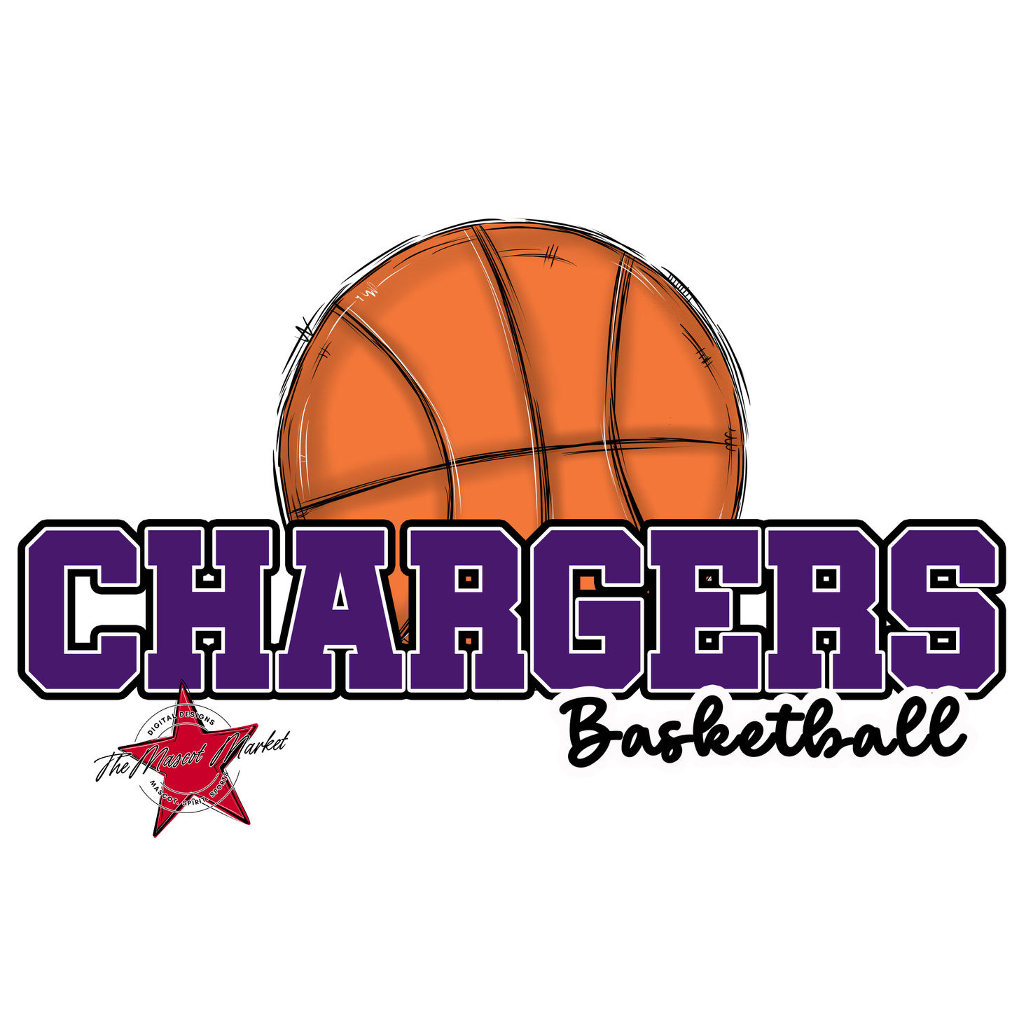 Chargers Varsity Basketball-Purple