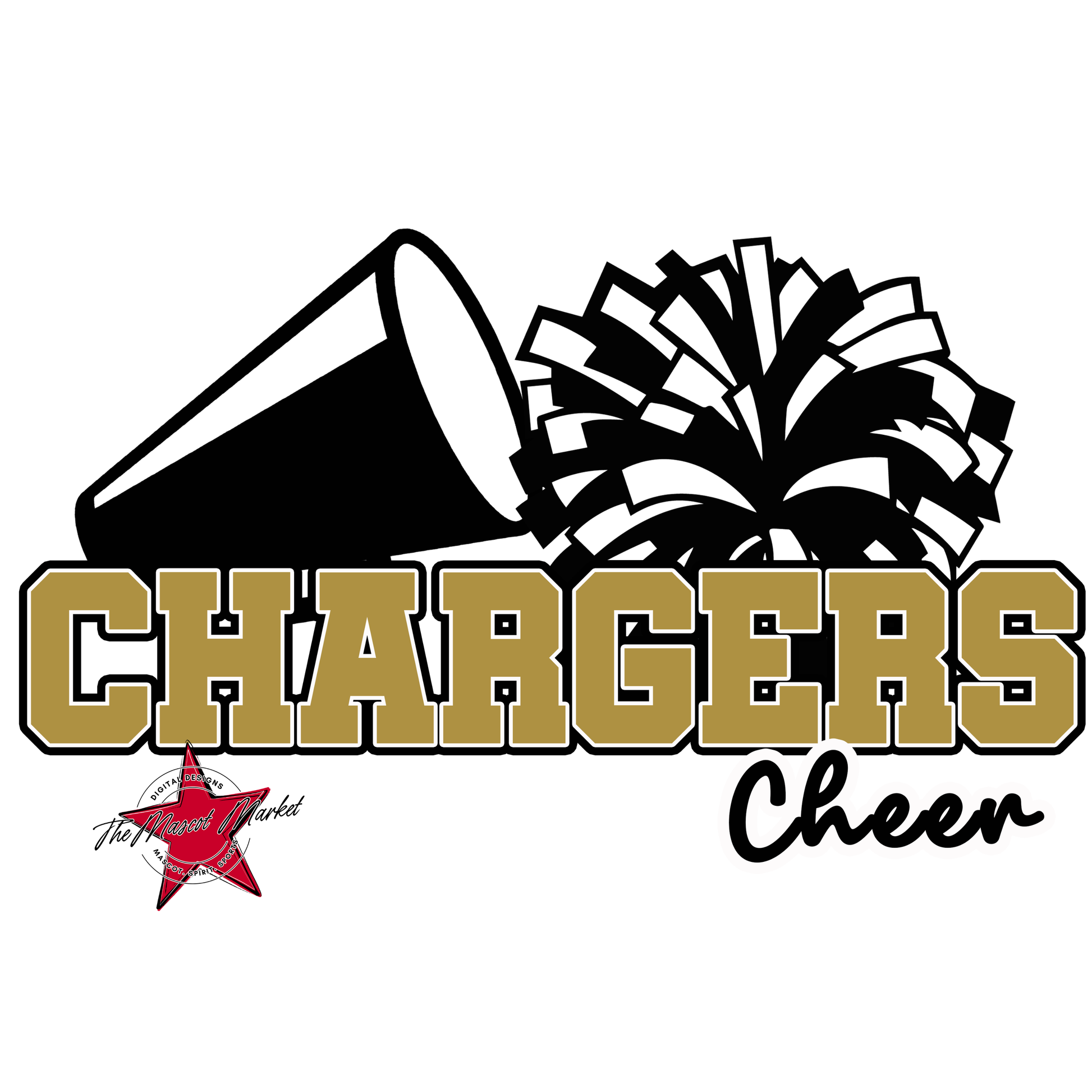 Chargers Varsity Cheer-Gold