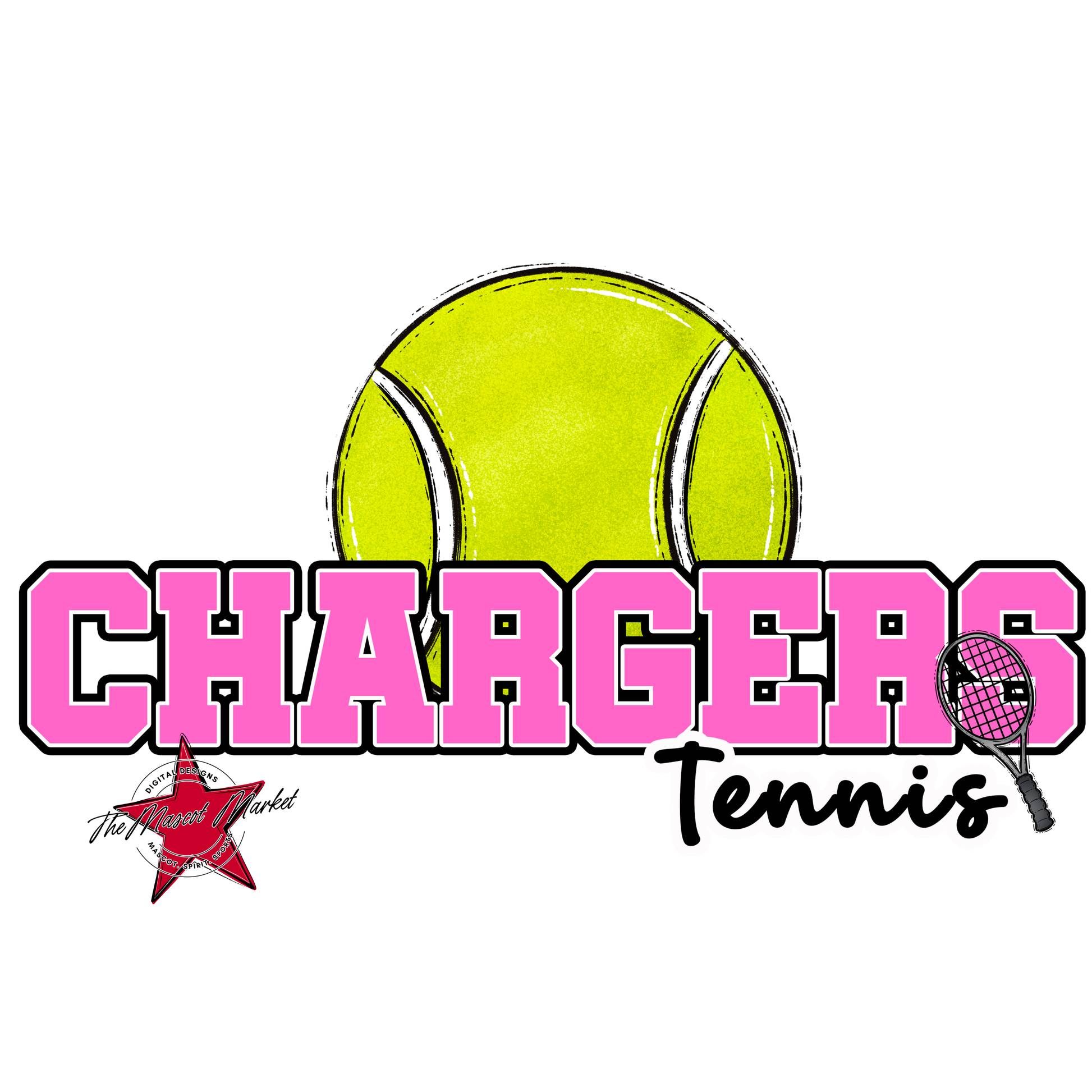 Chargers Varsity Tennis-Baby Pink