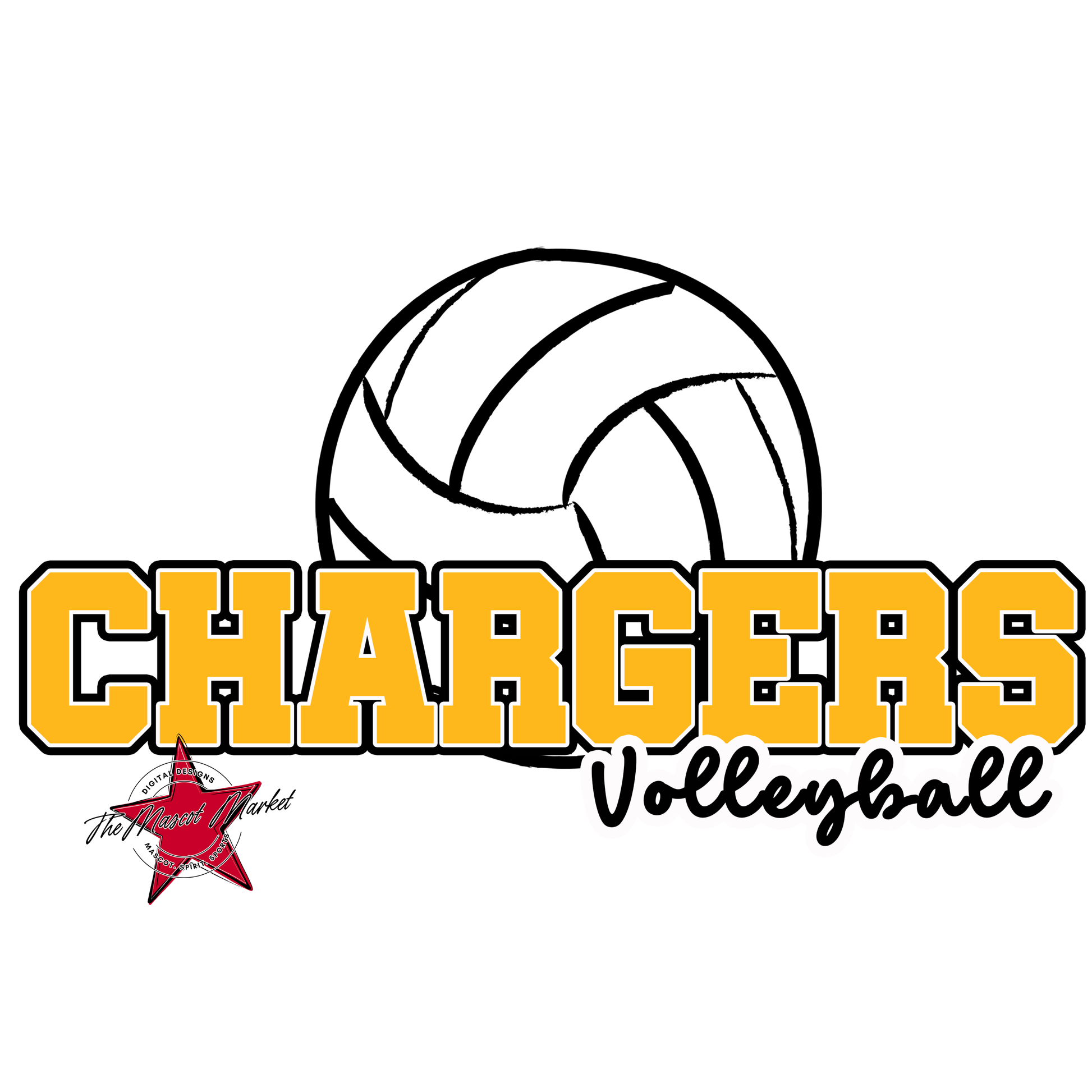 Chargers Varsity Volleyball-Yellow