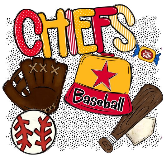 Chiefs Baseball Spirit-Red & Yellow