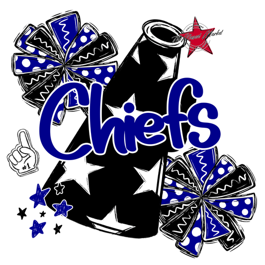 Chiefs Alpha Megaphone Design-Blue