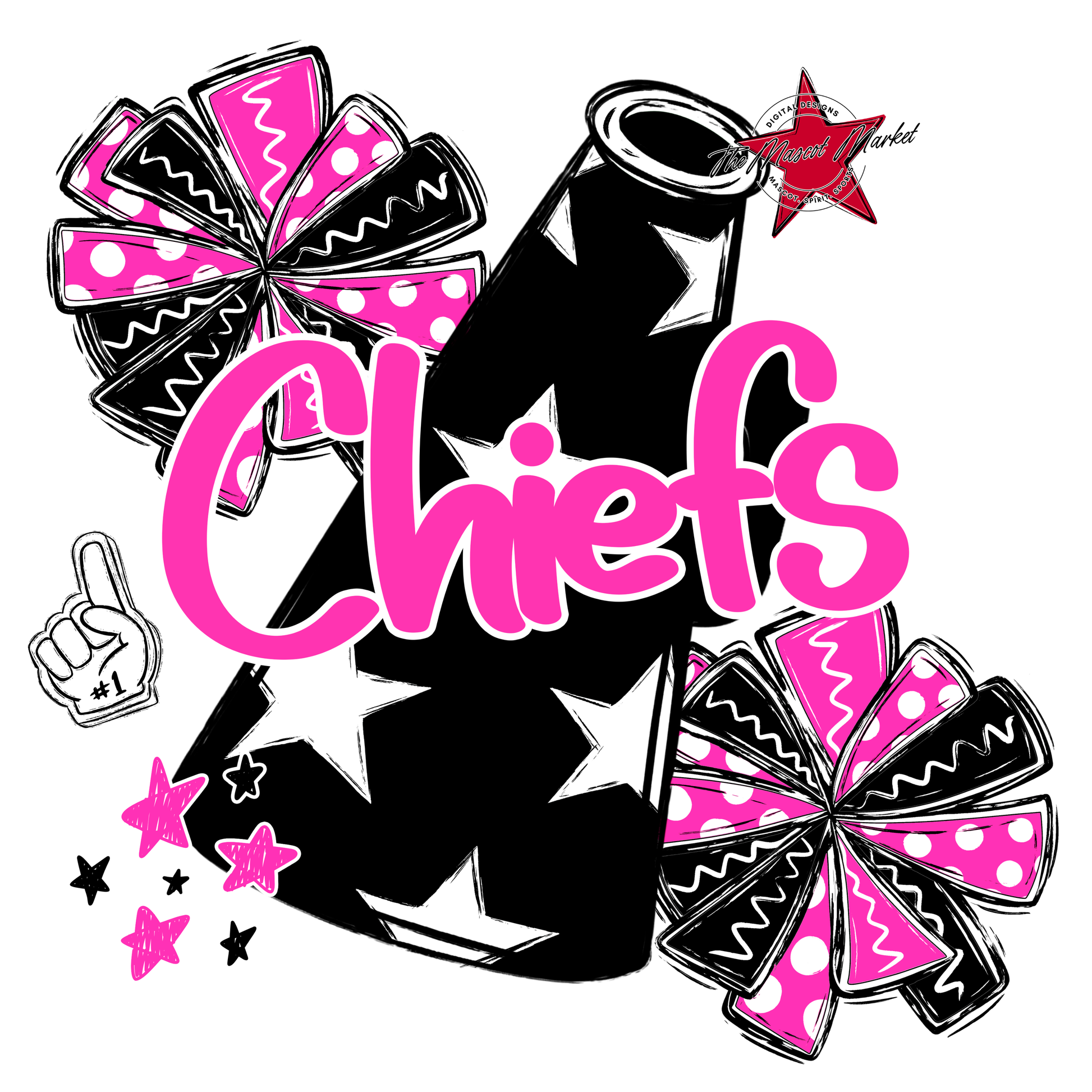 Chiefs Alpha Megaphone Design-Pink