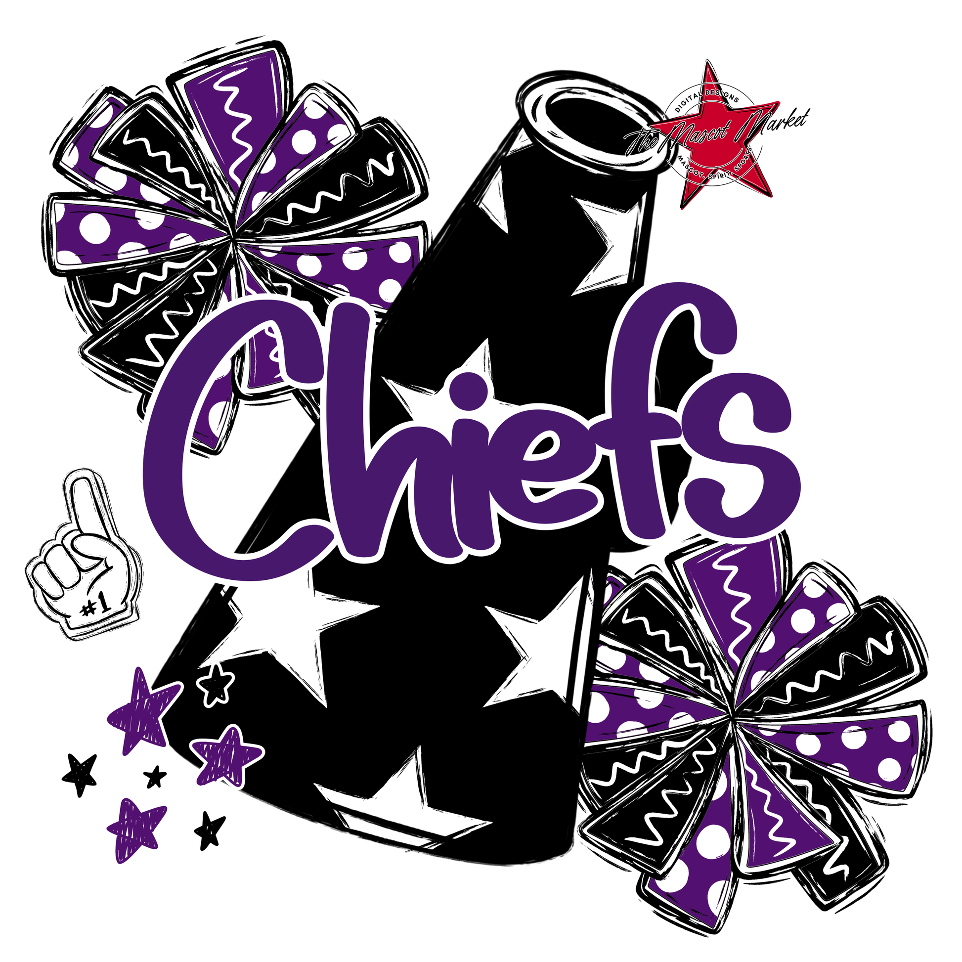 Chiefs Alpha Megaphone Design-Purple
