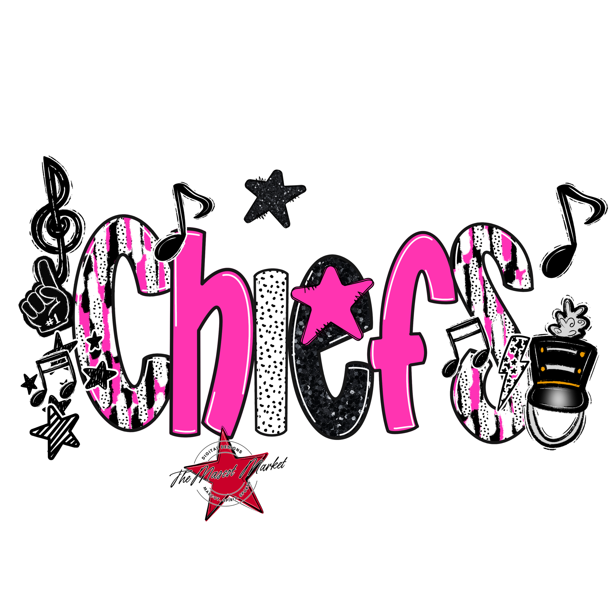 Chiefs Band Scrape-Pink