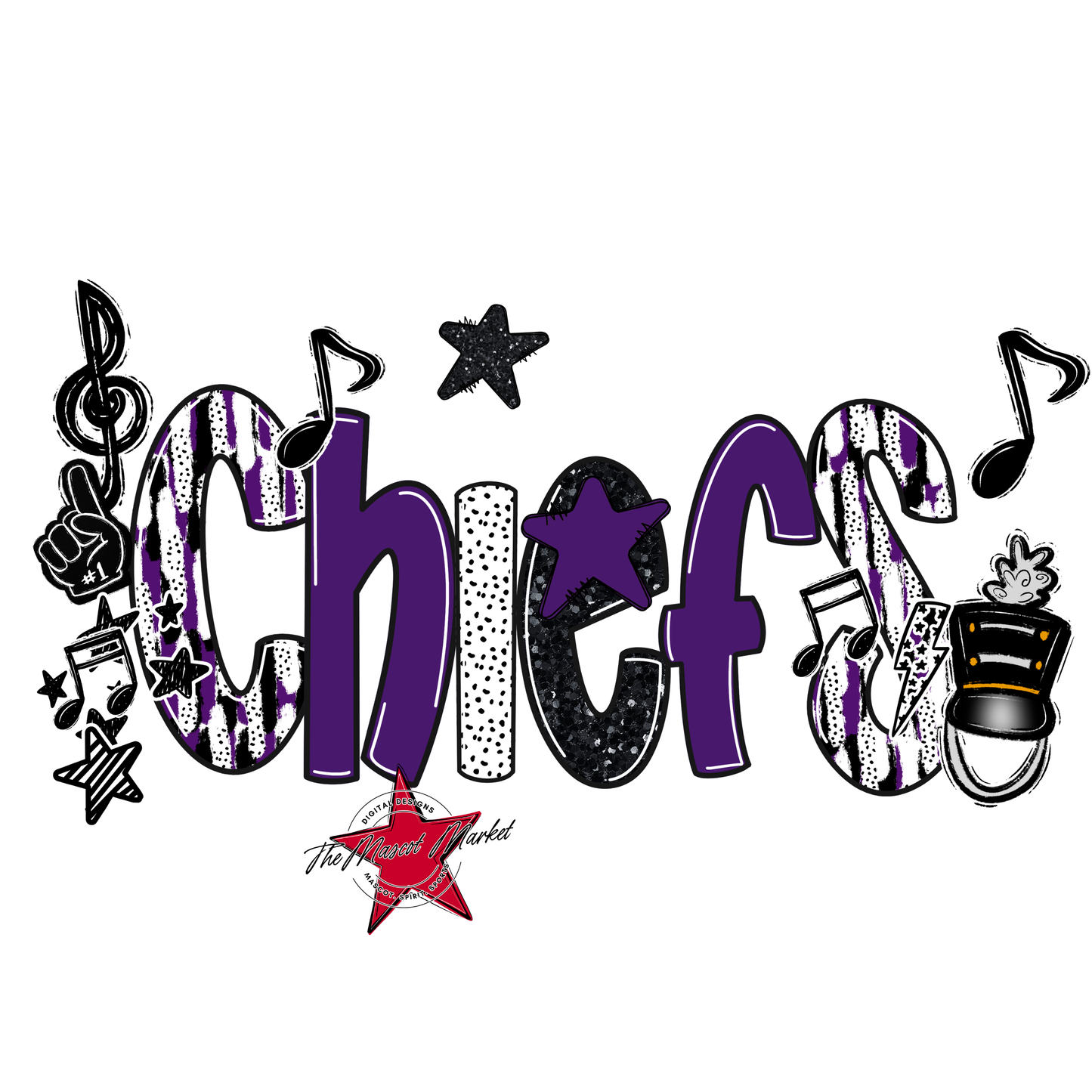 Chiefs Band Scrape-Purple