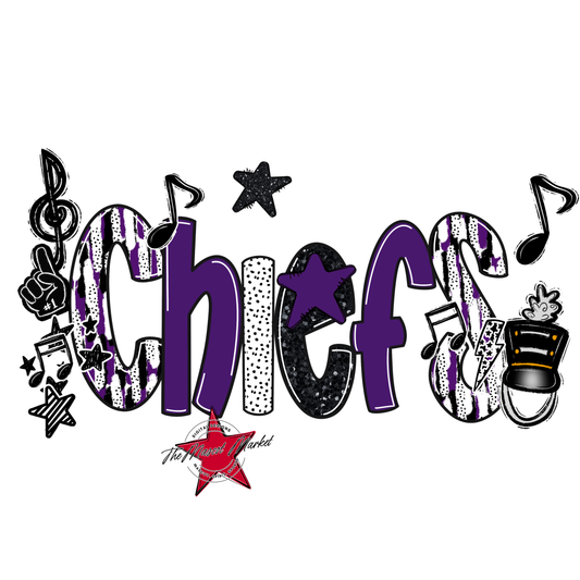 Chiefs Band Scrape-Purple