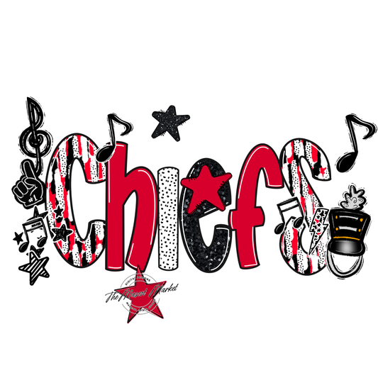 Chiefs Band Scrape-Red