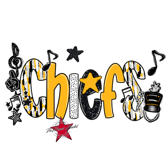 Chiefs Band Scrape-Yellow