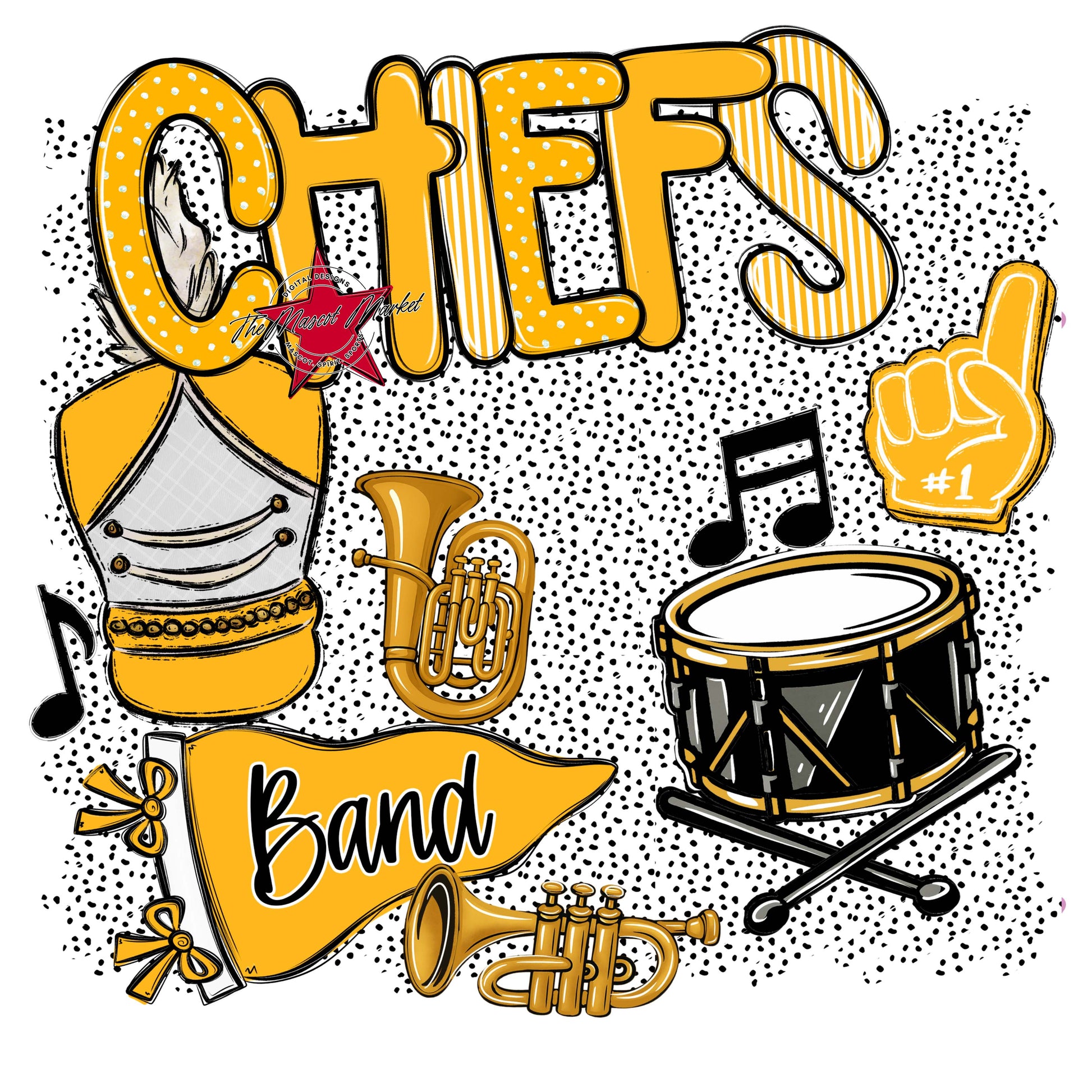 Chiefs Band Spirit-Yellow