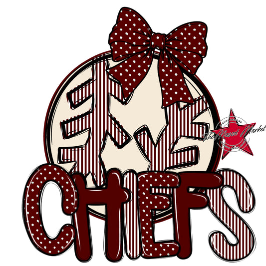Chiefs Baseball-Softball Spirit Design-Maroon