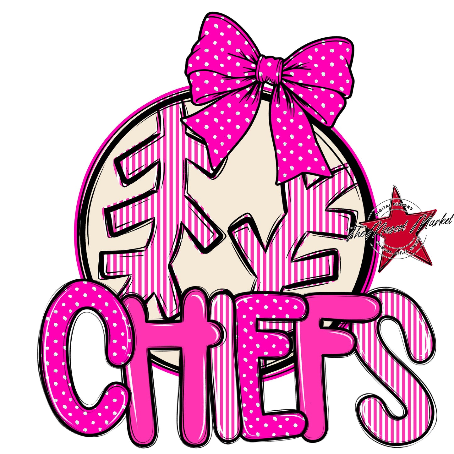 Chiefs Baseball-Softball Spirit Design-Pink