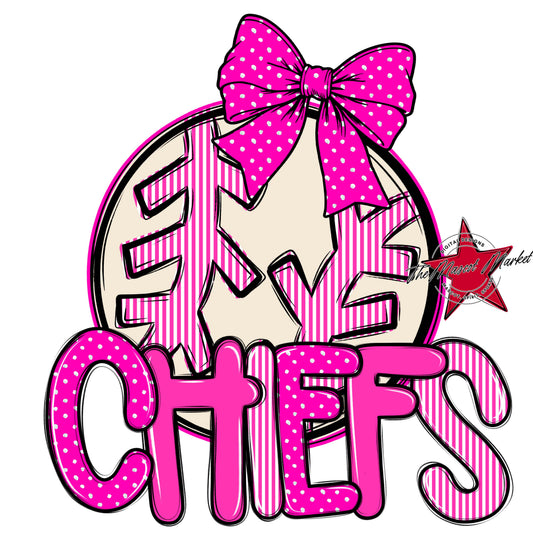 Chiefs Baseball-Softball Spirit Design-Pink