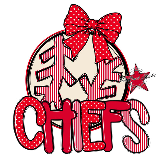 Chiefs Baseball-Softball Spirit Design-Red