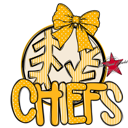 Chiefs Baseball-Softball Spirit Design-Yellow