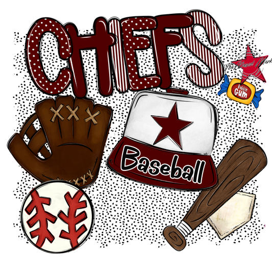 Chiefs Baseball Spirit-Maroon