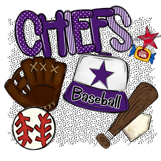 Chiefs Baseball Spirit-Purple